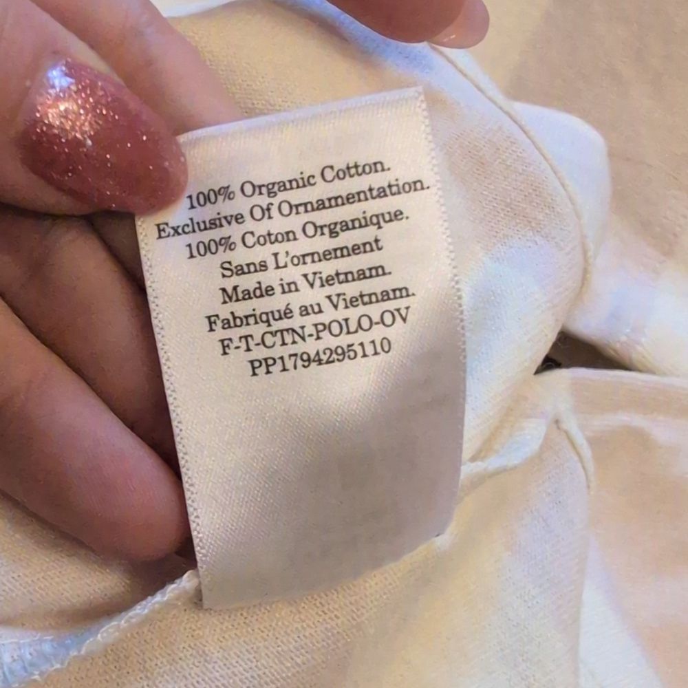 Lot Of 2 NWT Everlane Organic Cotton Polos Short Sleeve Top Mauve White Stripe S - Picture 16 of 16